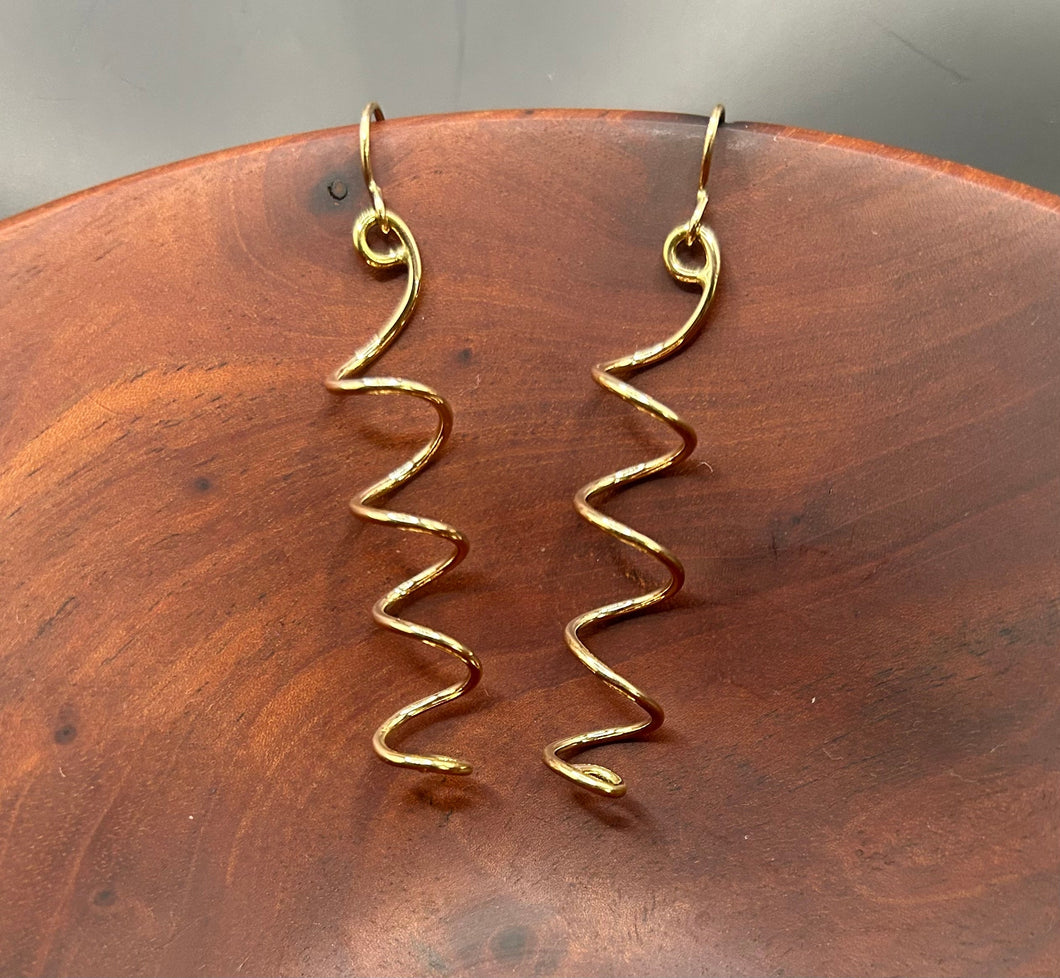 Gold Slinky Earrings